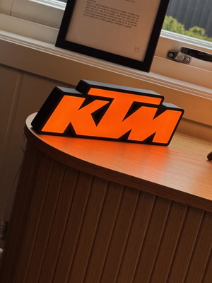 Lightbox KTM 3D print like new, plastic PLA, 24x8x4 cm