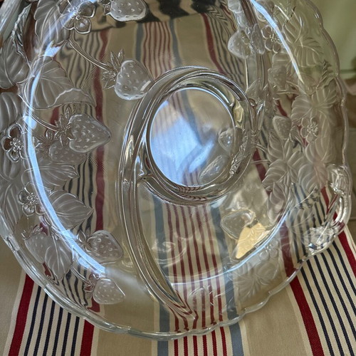 Crystal serving platter new for appetizers or nuts