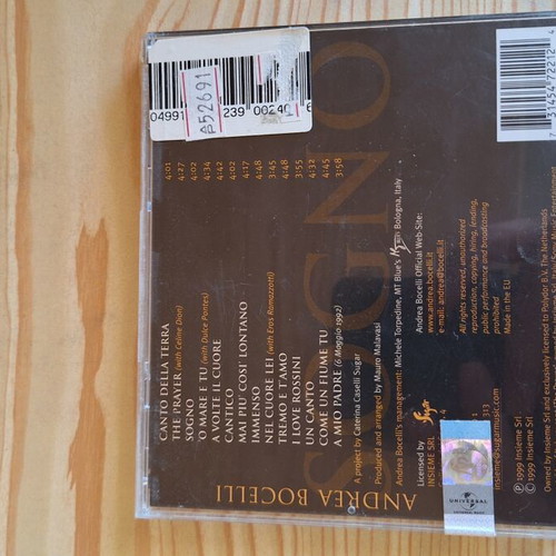 Andrea Bocelli Sogno CD