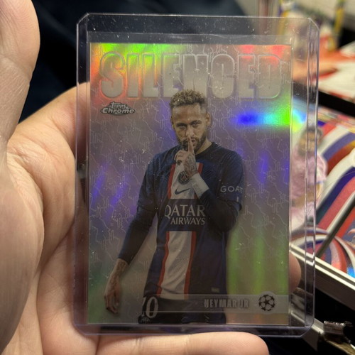 Neymar Jr Silenced Topps Chrome PSG Card new