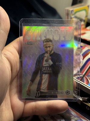 Neymar Jr Silenced Topps Chrome PSG Card new