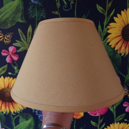 Lamp shade used, beige - light brown