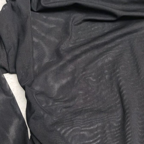 Shein sheer blouse with slant collar like new, black
