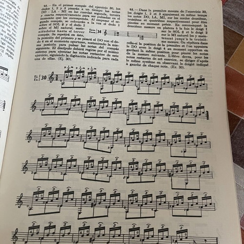 Guitar method and two solfège music books
