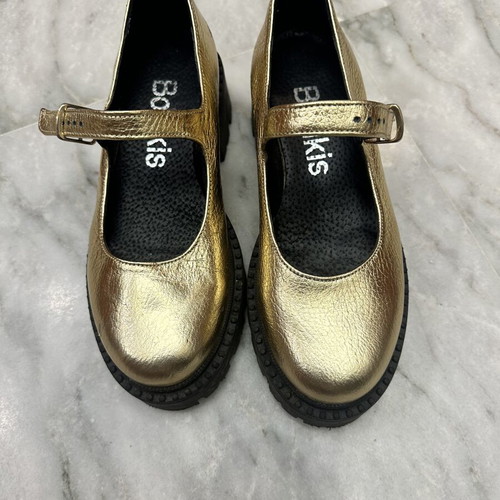 Bozikis Mary Janes shoes, gold, size 36, ballerina style