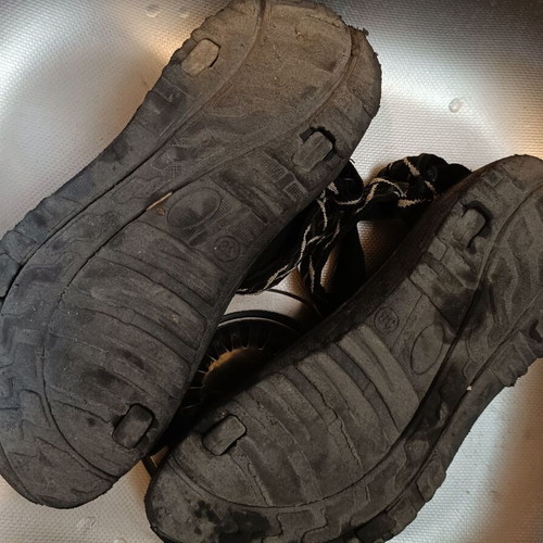 Hiking sandals size 38 used, green and black adjustable straps