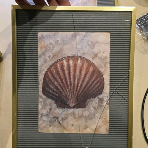 Set of 4 Seaside Themed Frames used with broken glass