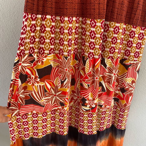 Zara long dress like new, brown orange with open bust
