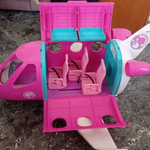 Barbie airplane, car and speedboat toy set