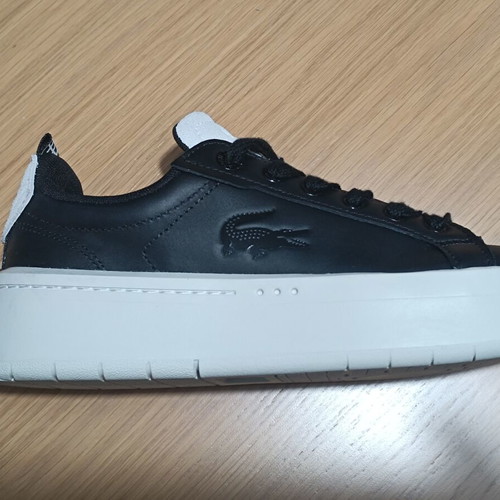 Lacoste Carnaby Plat Leather Sneakers size 38 new, black and white