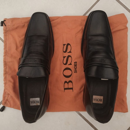 Boss black loafers shoes size 41