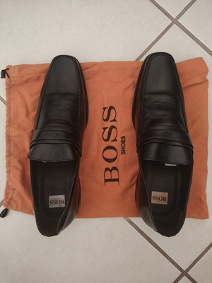 Boss black loafers shoes size 41