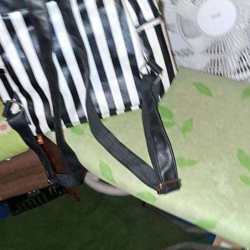Backpack black and white used in good condition