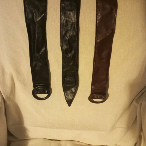 Women's faux leather belts with beautiful buckles like new, set of 3