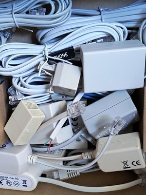 Telephone cables and filters new, unused