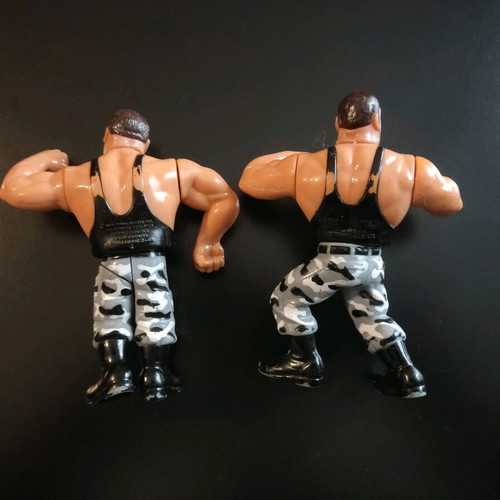WWF Bushwhackers collectible figures used, pack of 2 with movable parts