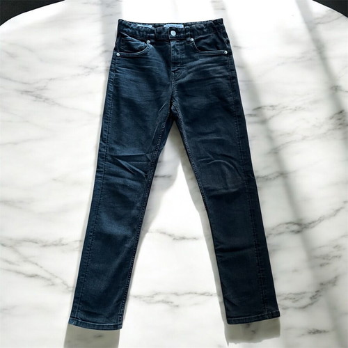 Calvin Klein boys' black slim straight jeans like new, age 12