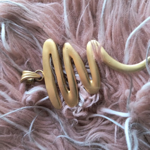 Gold-plated vintage pendant used without chain
