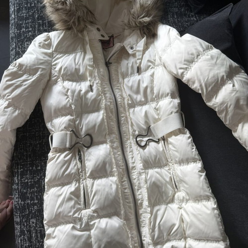 Juicy Couture Vintage Down Puffer Coat, white, size M