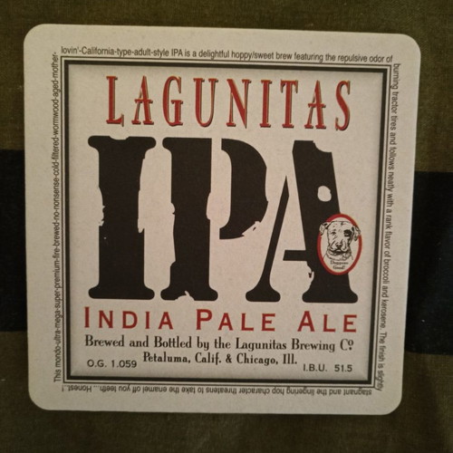 Lagunitas IPA Beer Coaster New