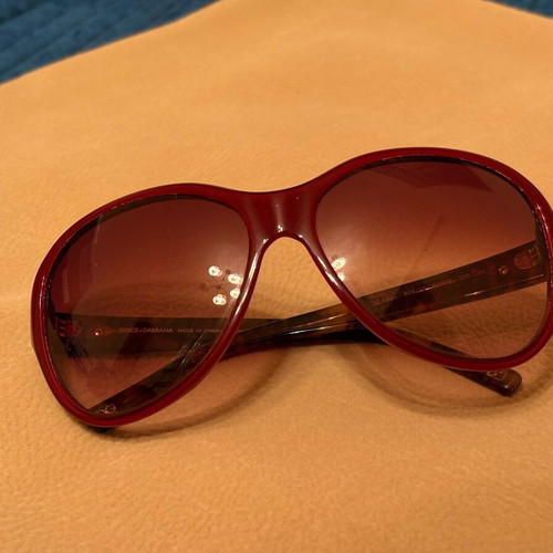 Dolce & Gabbana women's vintage sunglasses used, burgundy frame