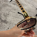 Chanel women's sunglasses black and gold, new model