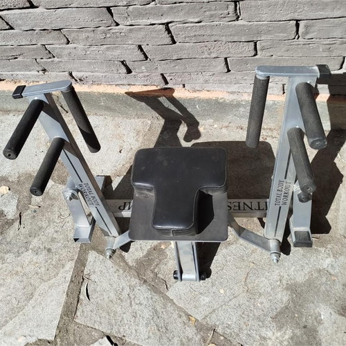 Gym bench used, stable, full body workout