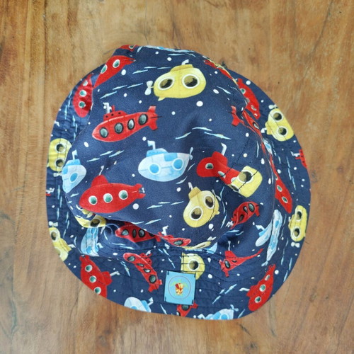Bucket hat with submarine print Tortue used for boys