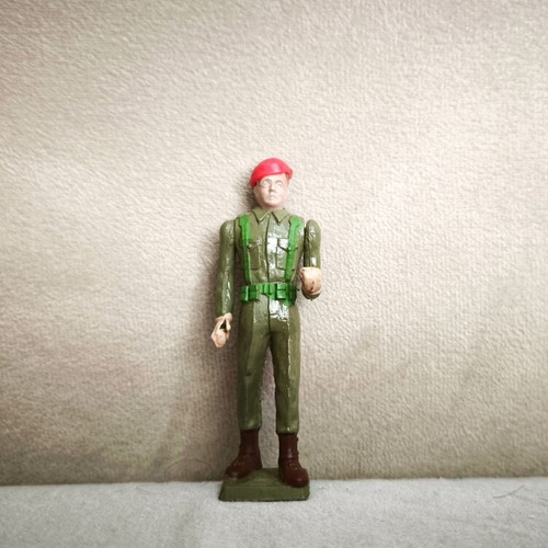 Athina Collectible Military Figure used, Greek Commando with Red Beret 70s-80s