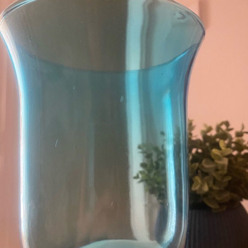 Decorative glass candlestick new, height 28cm