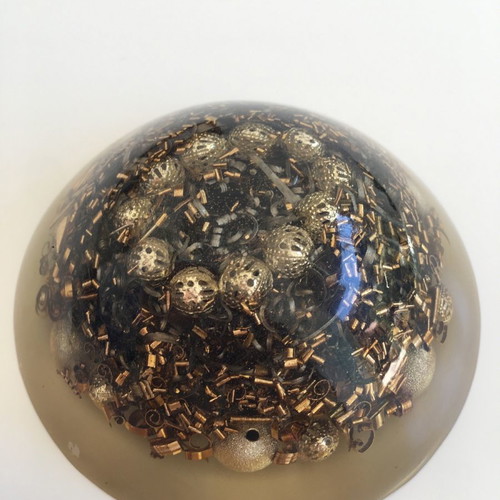 Orgonite with quartz, angelite, silver and copper new