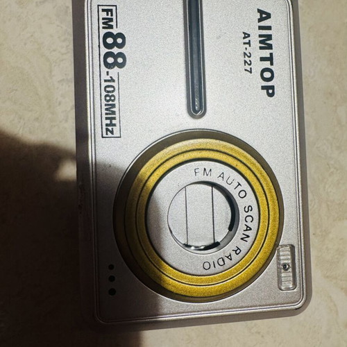 AIMTOP AT-227 Vintage Portable Pocket Radio used, FM Auto Scan