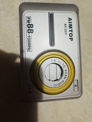 AIMTOP AT-227 Vintage Portable Pocket Radio used, FM Auto Scan