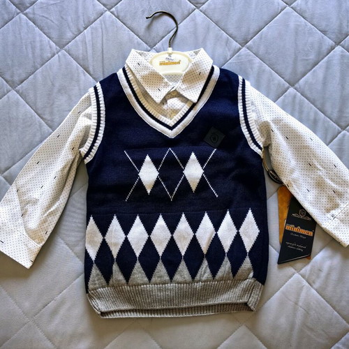 Children's set new sweater and shirt for 18 months