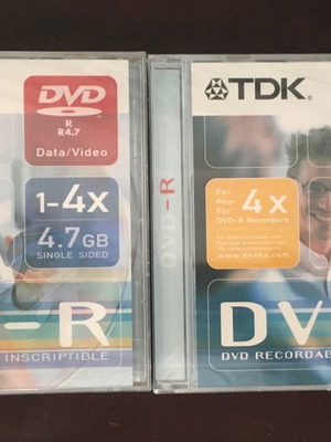 TDK DVD-R καινούργια, πακέτο 2 σφραγισμένα