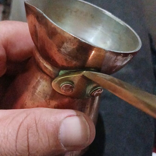 Brazita Copper Briki No 4 used, handmade, vintage collectible