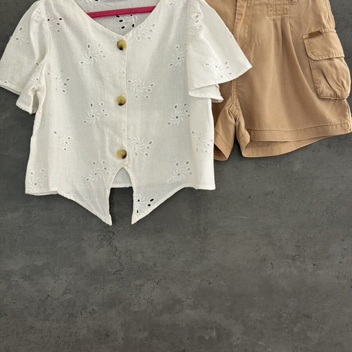 Girls' summer clothing set used, ages 6-8, multicolored, brands included