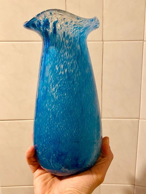 Italian blown glass vase used