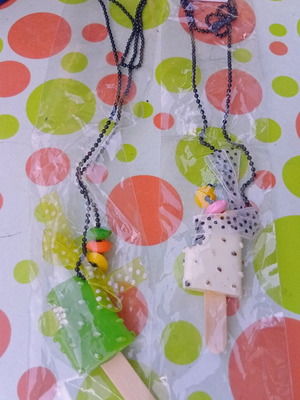 Children's necklaces nickel free ice cream, new, handmade Greek Kostibas