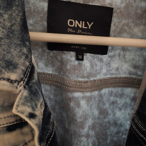 Denim jacket used, short waist, size S, blue