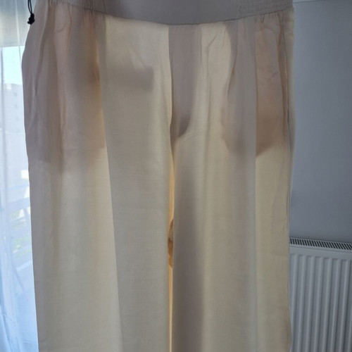 Zara satin high-waist pants size M like new, champagne color