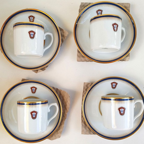 Porcelain coffee and tea cups set new, exclusive to Portuguese royal family