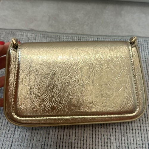 Mango gold handbag like new