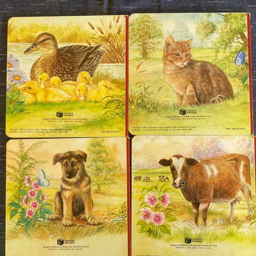 Children's books set of 4, new, educational animal themes