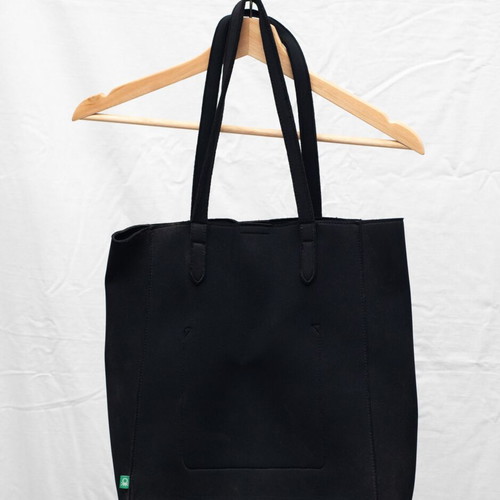 Benetton black shoulder shopper bag used