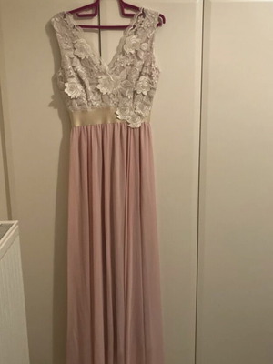 Abiye dress like new, pink with gold details, size M