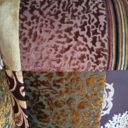 Armchair with velvet patches like new