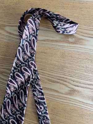 Vintage Pura Seta Silk Tie with Paisley Pattern, Like New