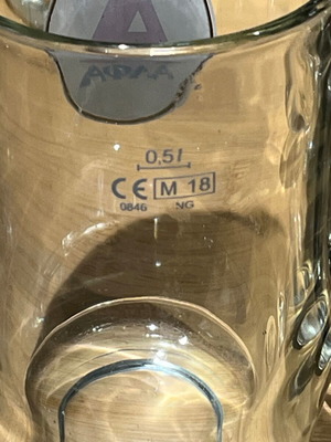 Alfa beer mugs with handle new, set of 7, 330ml & 500ml
