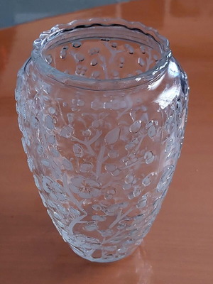 Vintage γυάλινο βάζο 18,5 εκ., Stölzle Styria Collection, ευρωπαϊκής κατασκευής